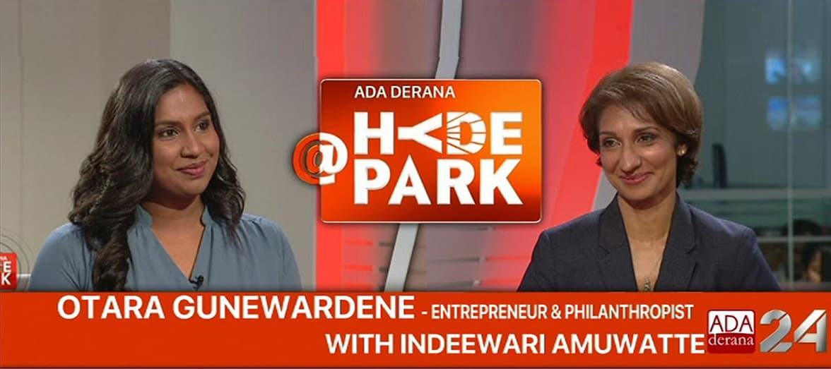 Otara Gunewardene joins  Indeewari Amuwatte  @Hydepark on Ada Derana
